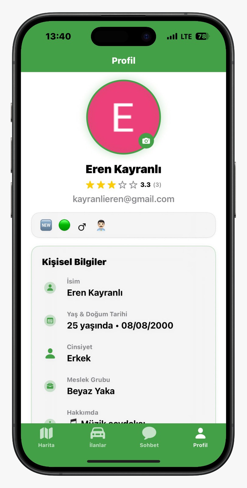 Tahmini Ücret Ekranı